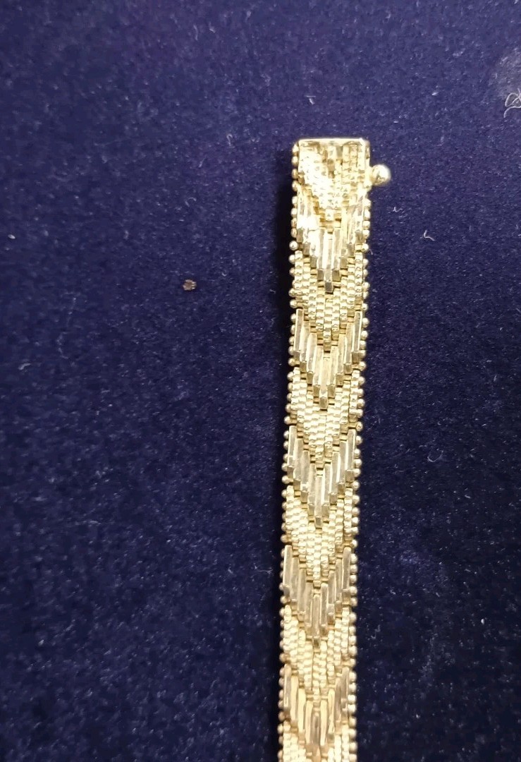 Solid 925 Sterling Silver Weave Design Bracelet With Push Lock Clasp