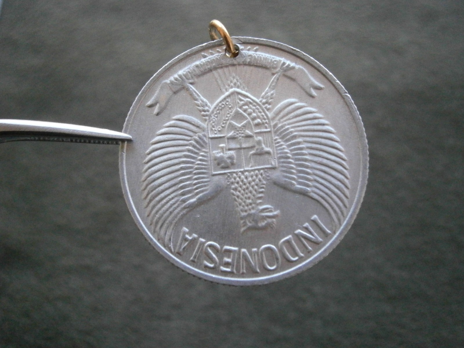 Indonesia 50 Sen Coin ~ 1961 ~Vintage Bracelet Charm Pendant 3.0g