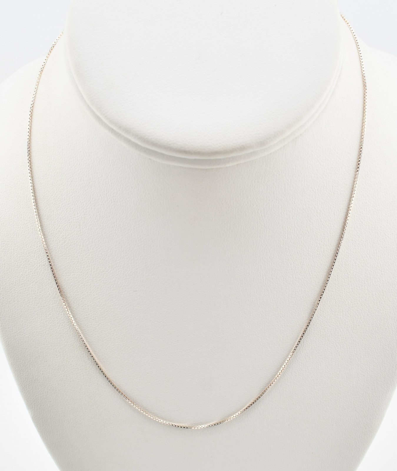 Sterling Silver Box Chain Link Necklace 17.0″ #FMG967