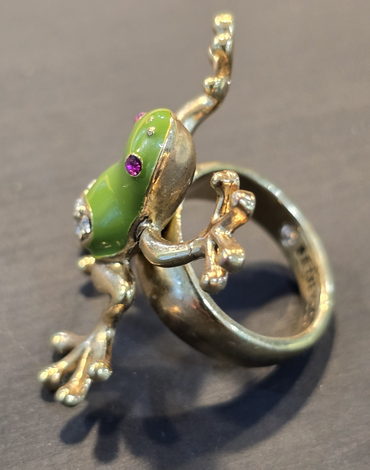 Vintage Betsey Johnson Frog Prince Ring – Size 7