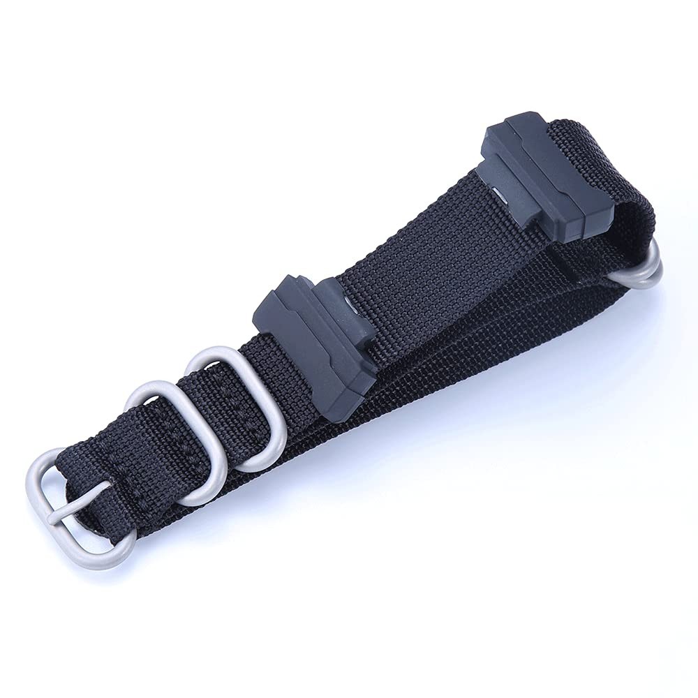 16mm Nylon Watch Band Strap + Adapters for Casio Series – Durable Replacement Ac