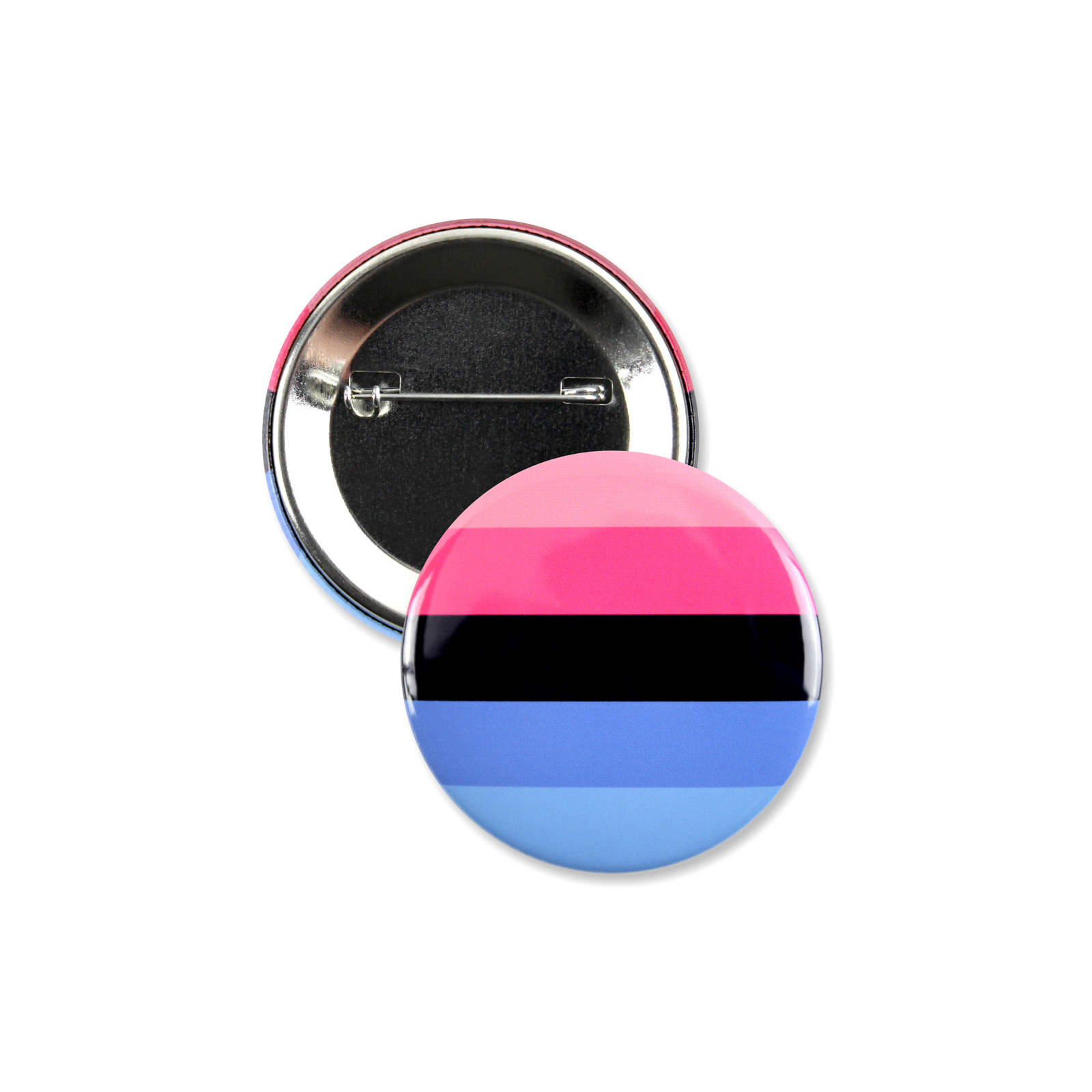 LGBTQ+ Omnisexual Pride Flag Pinback Buttons – 2.25 Inch Round – 5 Pac