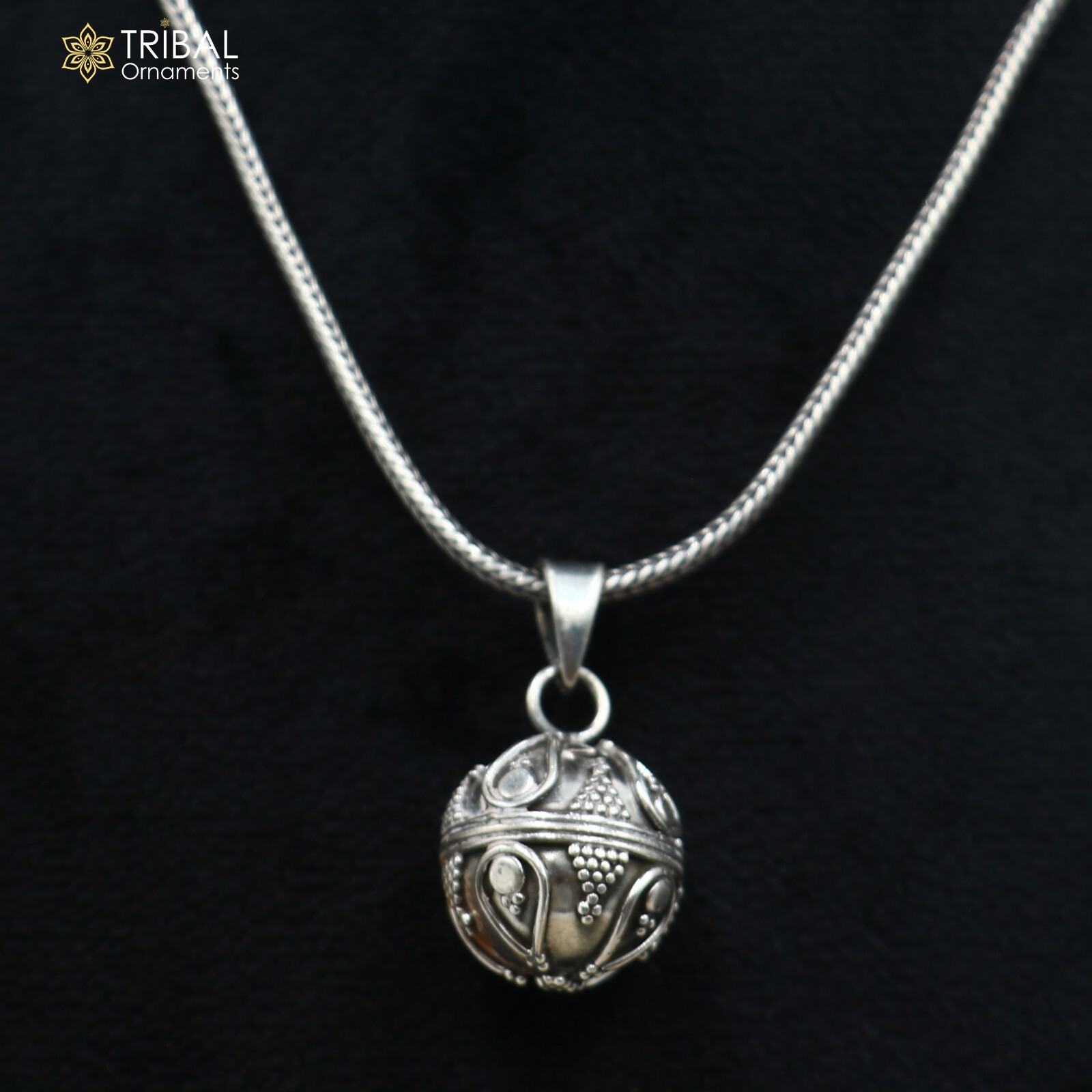 925 sterling silver ball design pet cat/dog jingling Pendant jewellery nsp1063