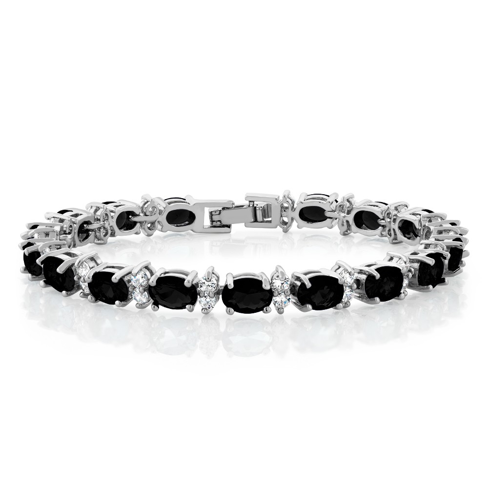 Gorgeous 20.00 Ct Oval 7 Inch Set Of 3 Sparkling Cubic Zirconia Tennis Bracelets
