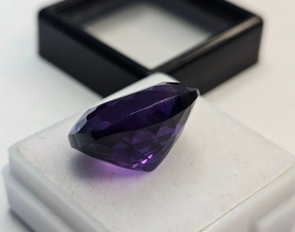 Natural Cushion Cut Purple Amethyst 12+ Ct Certified Gemstone For Ring Making