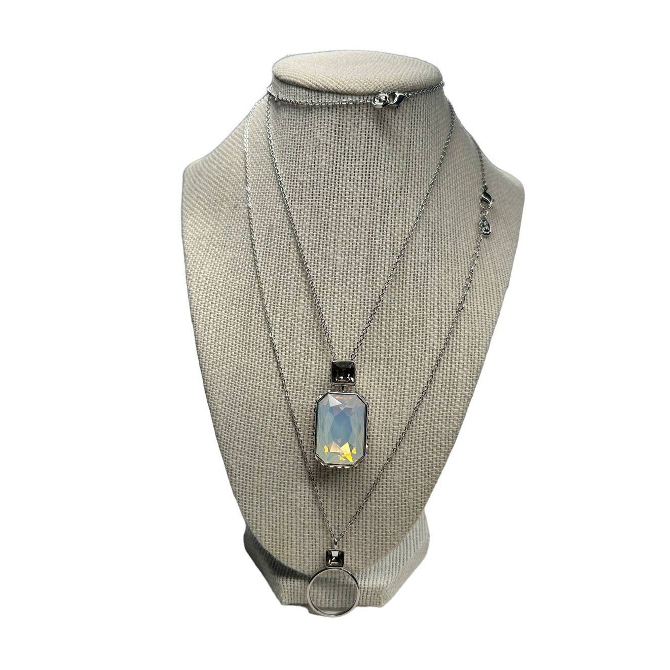 Swarovski Elegance of Africa pendant Set (2), Brown, Rhodium plated Necklace