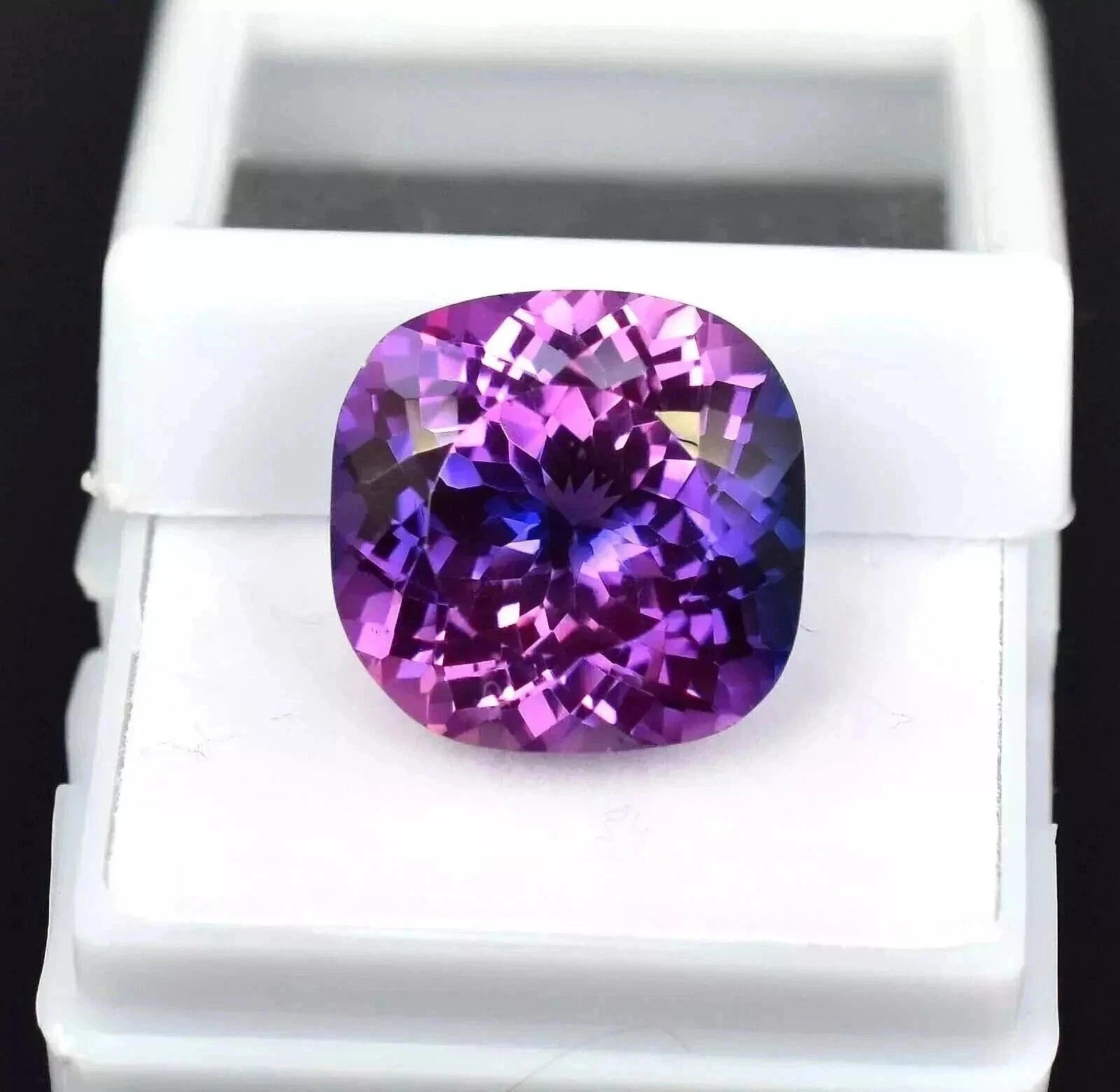 Natural EGL Certified 10 Ct Purple Blue Sapphire Cushion Cut Loose Gemstone AAA+