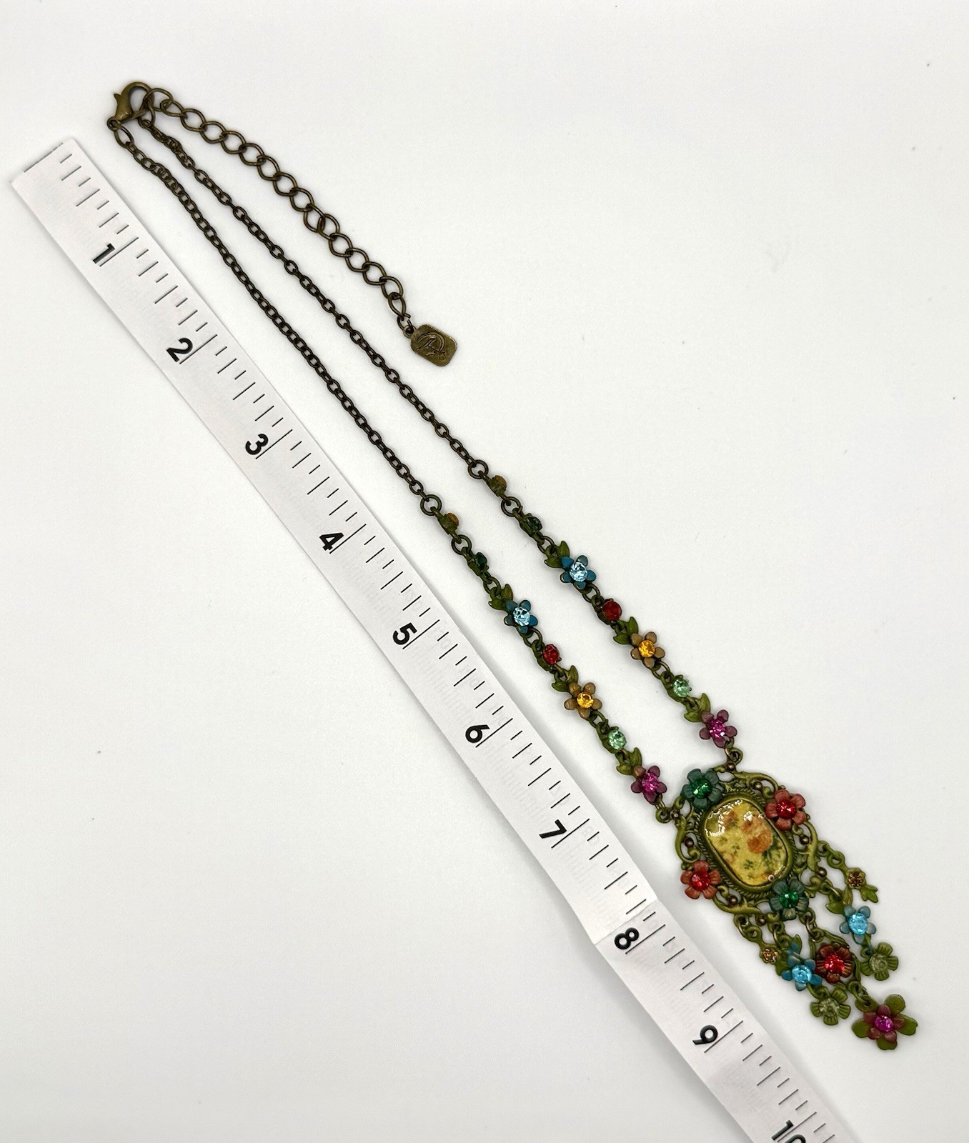 You & I Neo-Victorian Enamel Picture Necklace 18”