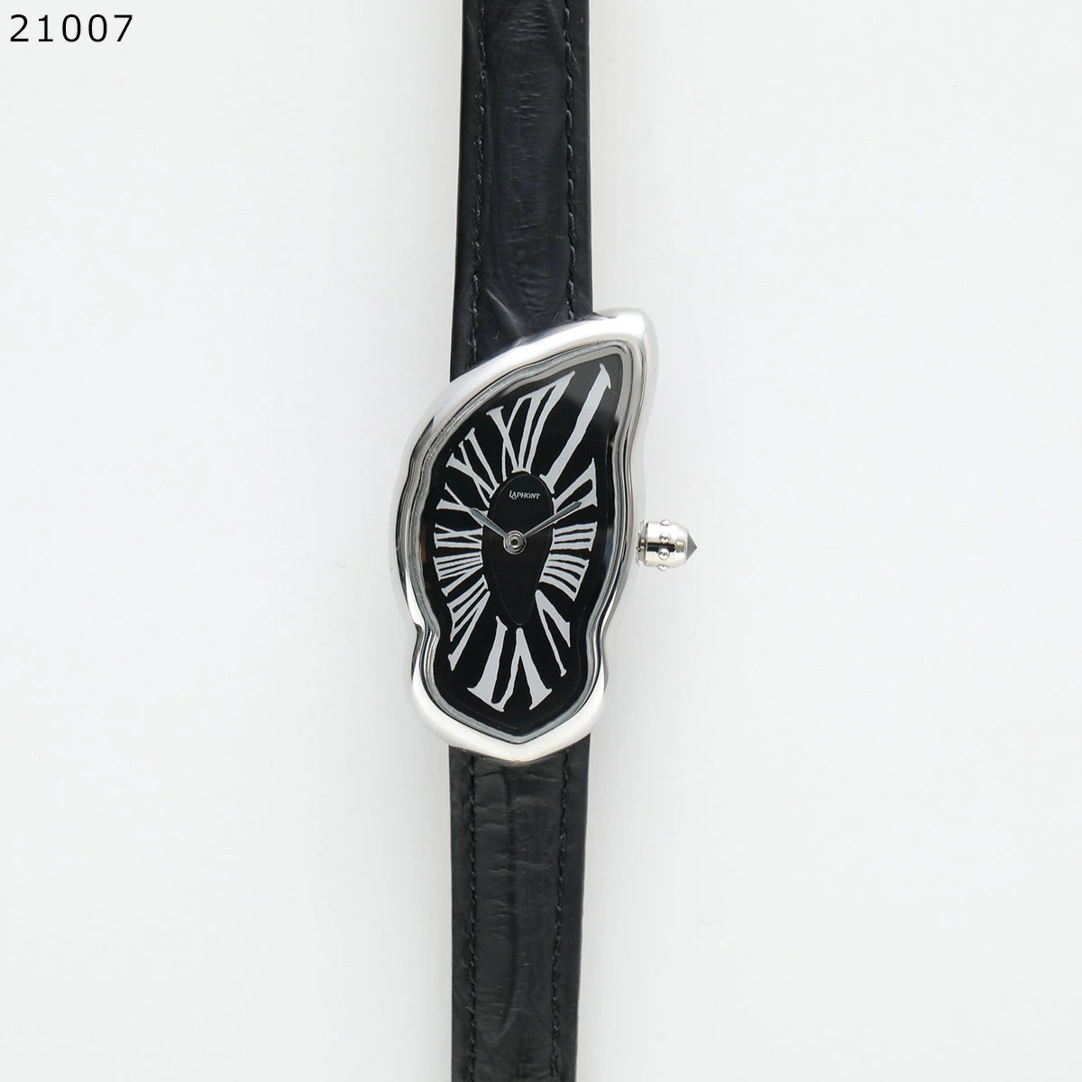 Laphont Melting Watch Large Analog Japanese Gold or Silver or Silver Black
