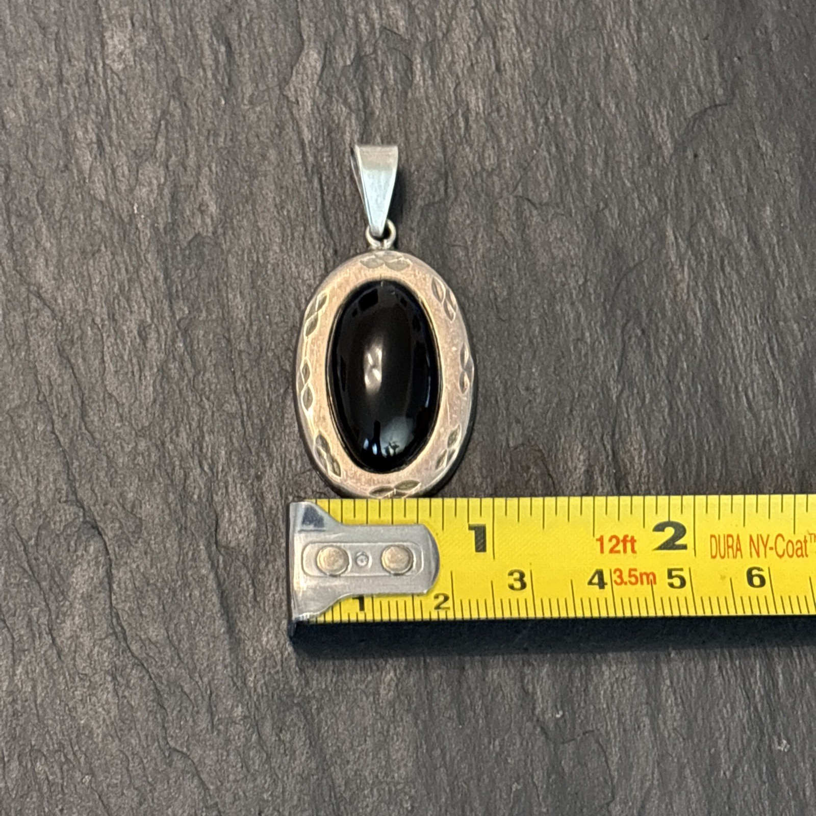 JLR Guadalajara 925 Sterling Silver Art Glass Gem Pendant Statement Vintage 1