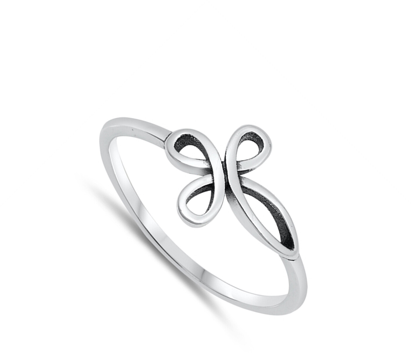 Infinity Cross Knot Christian Ring .925 Sterling Silver Sizes 4-12