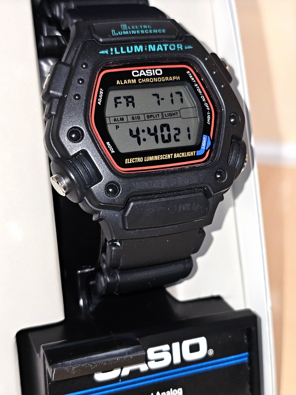 Casio Illuminator Digital Quartz Alarm Chronograph Backlight Black Resin