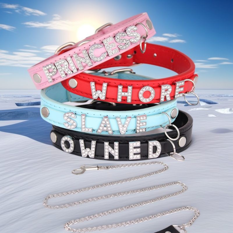 Custom Chocker BDSM Gift Choker Pu Leather Black DIY Necklace Collar Y3