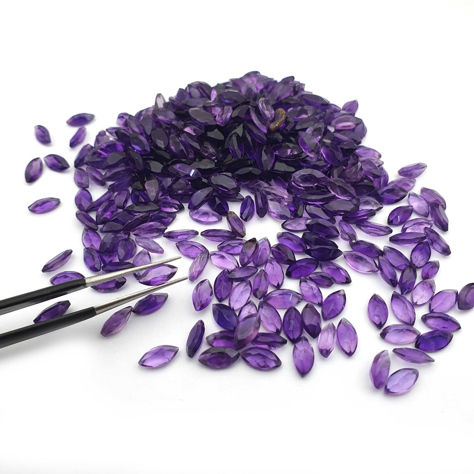 Natural African Amethyst Marquise Cut Loose Gemstone Lot 190 Pcs 4-9 MM 96 CT