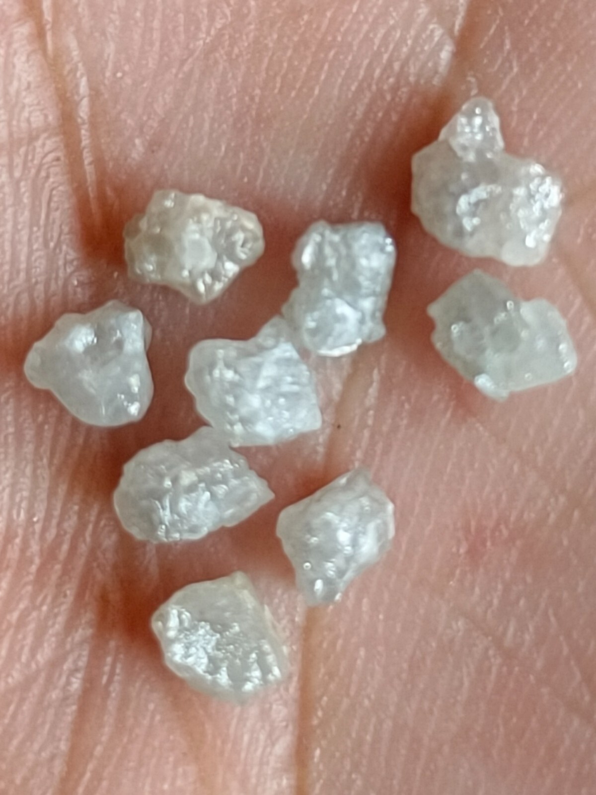 Rough Uncut Shape Diamond 4.00 Ct Whtie Grey Color Natural Loose Diamonds Lot