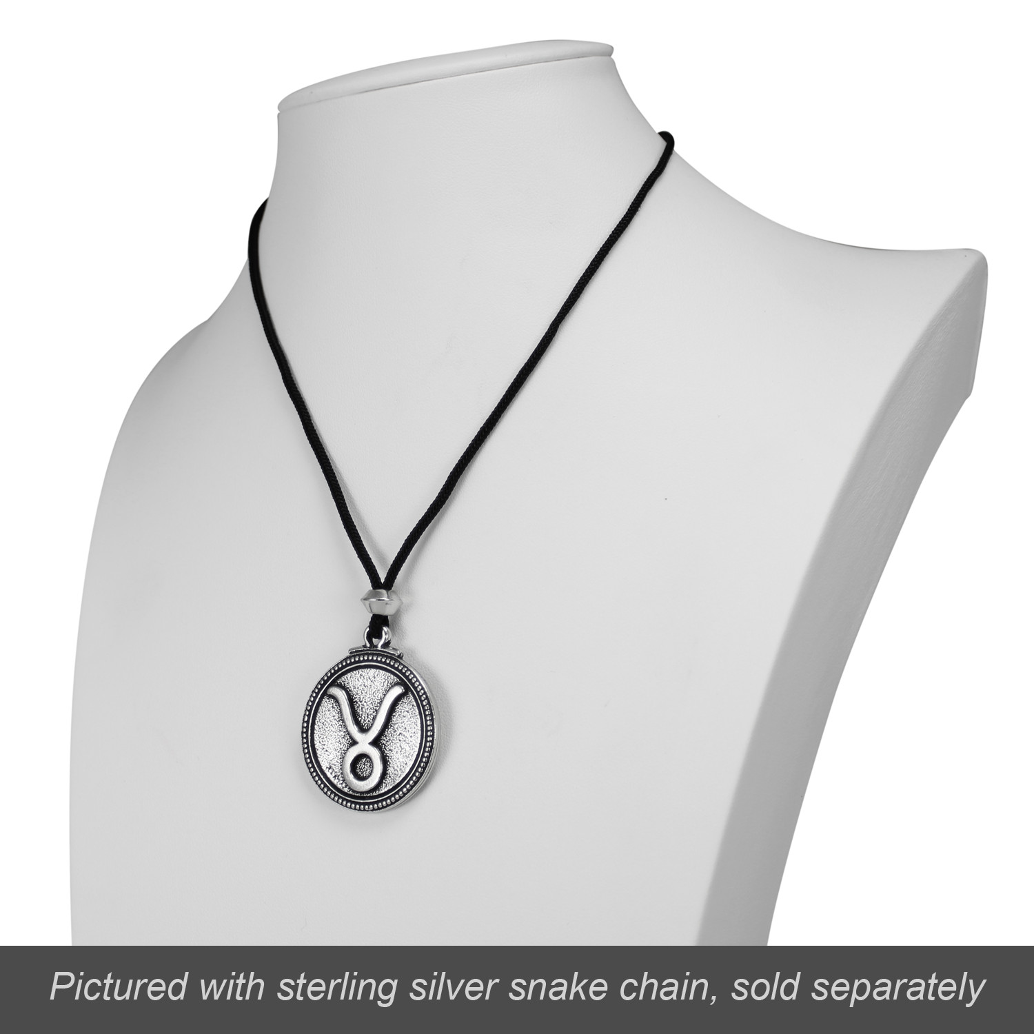 Taurus Zodiac Pendant Astrology Necklace Horoscope Jewelry Pewter Talisman