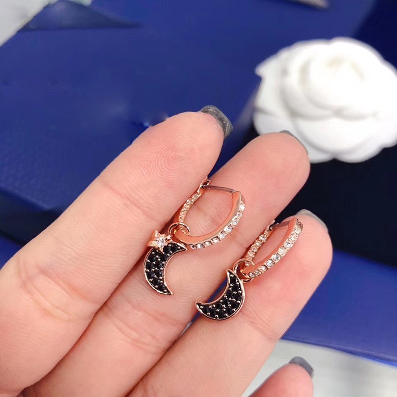 Swarovski Romantic Moon Star Shape Earrings