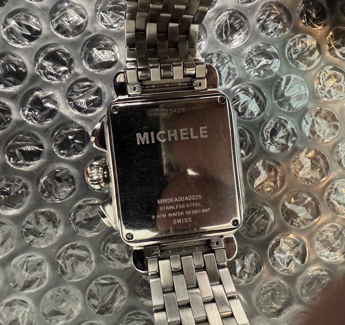 Ladies Michele Deco 29mm MW06A00A0025 Stainless Steel MOP Quartz Chronograph
