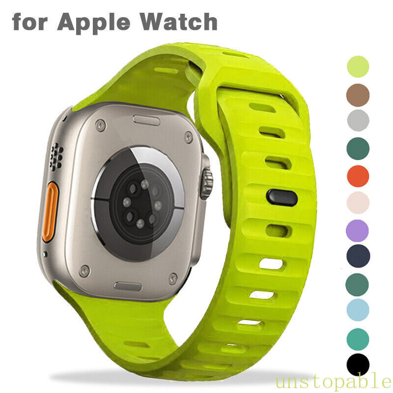 Silicone Sport Strap For Apple Watch Band Ultra 2 49mm Series 9 8 SE 7 6 5 45mm