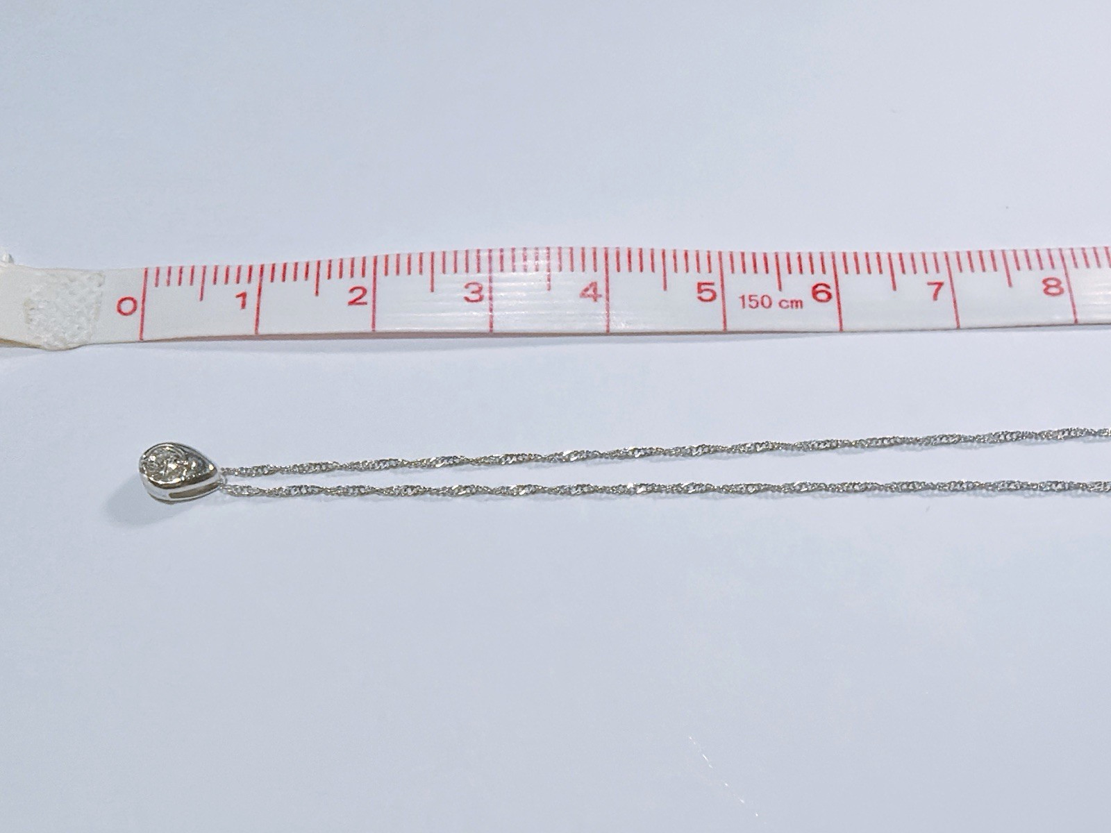 Necklace Pendant Diamond 0.1ct Platinum Pt1000 Pt850 Authentic 0135