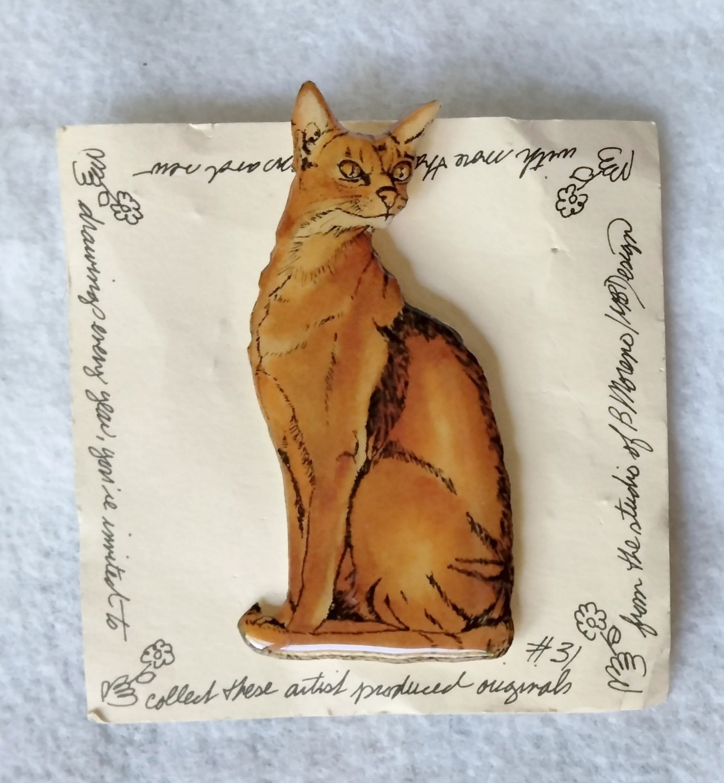 Vintage Studio of B. Moreno “Alec” Whiskers Cat Brooch (173 – 2581)