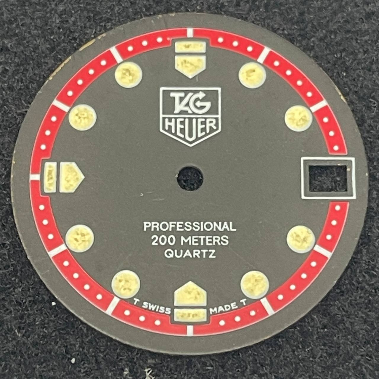 TAG HEUER PROFESSIONAL DIAL FOR QUARTZ WATCHES 23.4MM NON NUMERIC HOUR MARKS