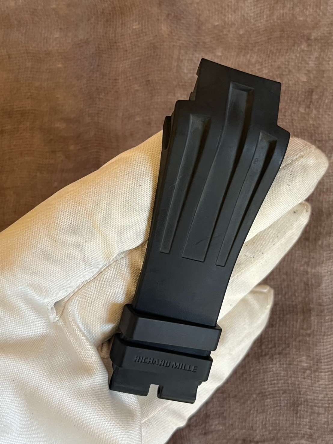 Authentic Richard Mille Black Rubber Strap For RM028 28M
