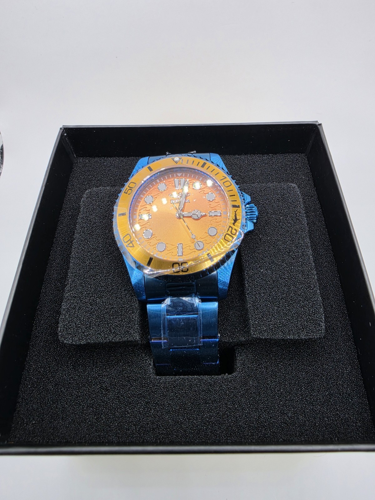 Invicta Pro Diver Men 43mm Stainless Steel Blue Brown+Yellow+Gradient Dial Pc21