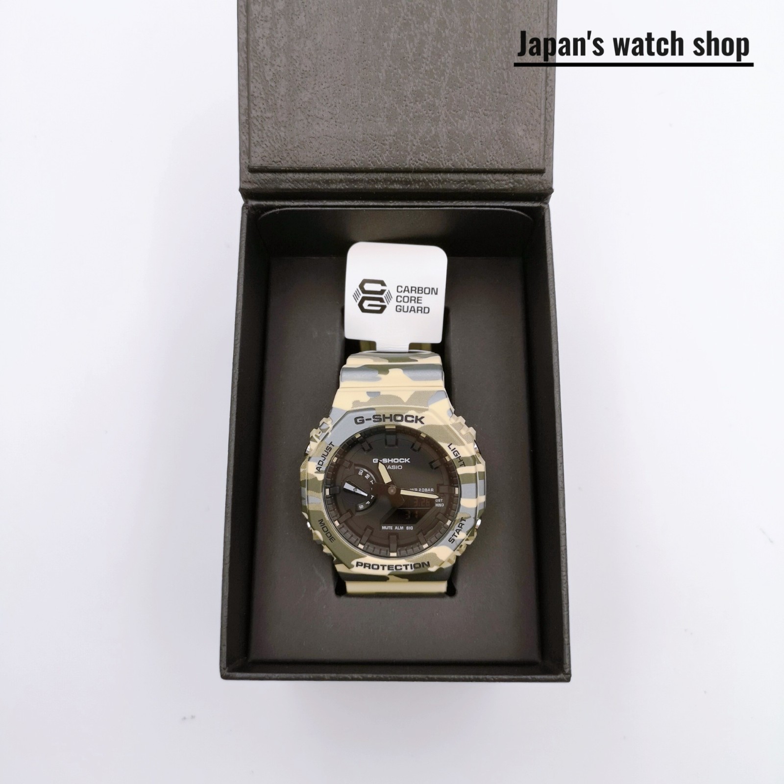 CASIO G-SHOCK GA-2100CM-5AJF Black Camouflage Green Unisex Watch New in Box