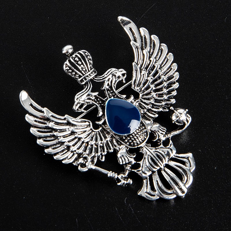 Retro Wing Metal Pin Vintage Eagle Badge Brooch Crown Lapel Pin Men Access JL
