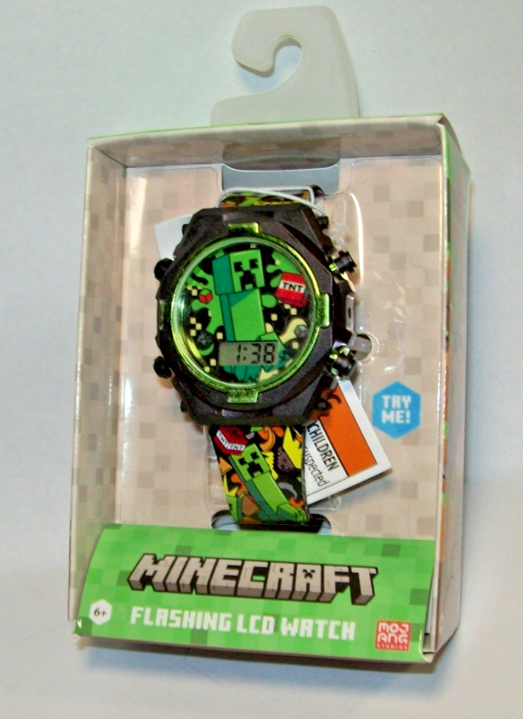 Minecraft Watch unisex Kids/Adults BRAND NEW in Box Looks & Runs Great