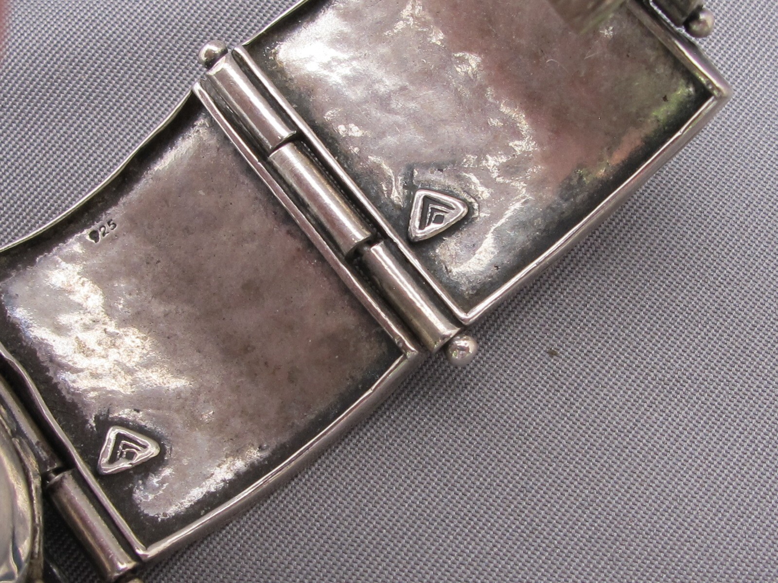UNUSUAL Womens SILPADA DESIGNS Sterling Silver LINK WATCH-Applied Wires-6.25 In