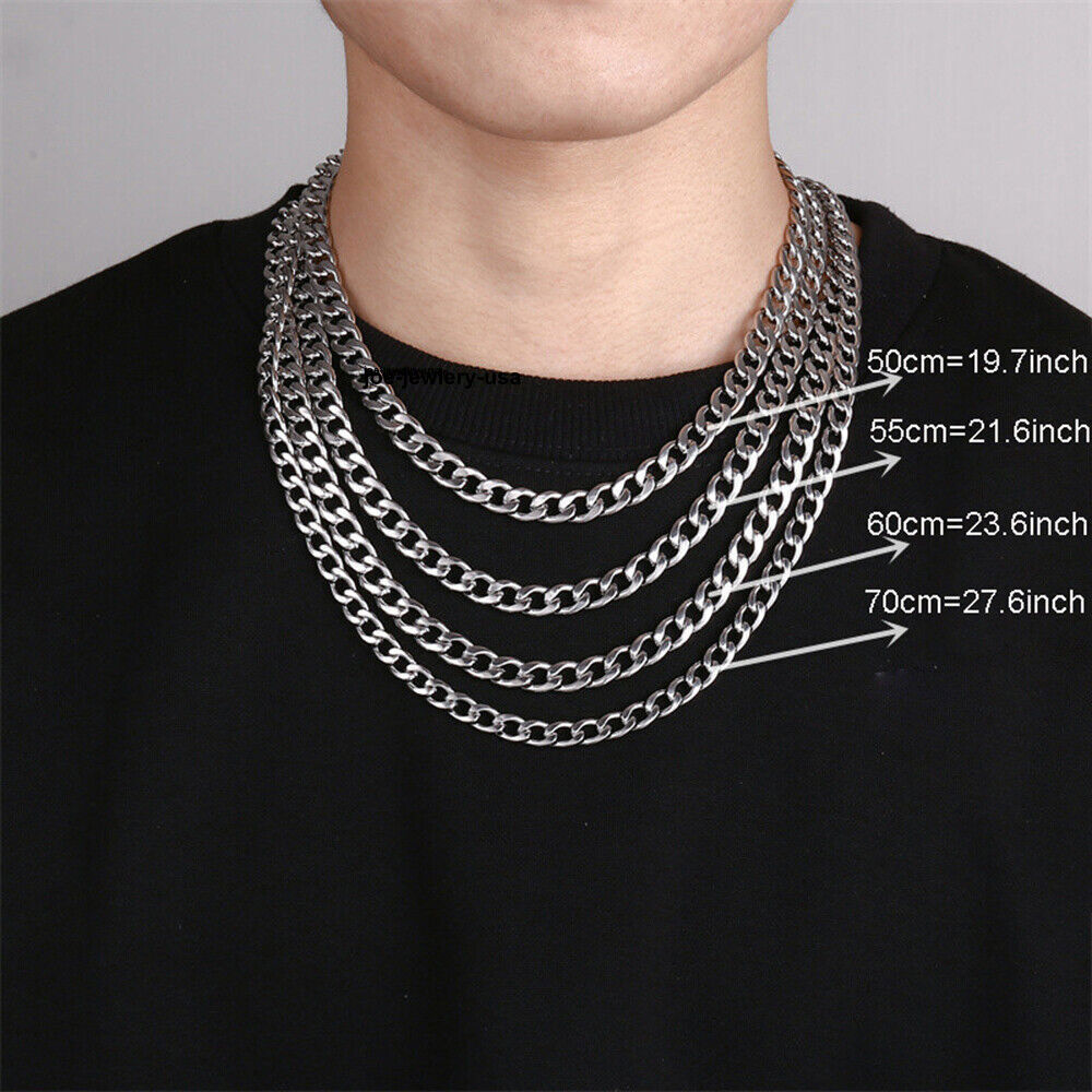 Pure 999 Fine Silver Necklace 3mm Rope Link Chain Women Men Necklace 21.6inch