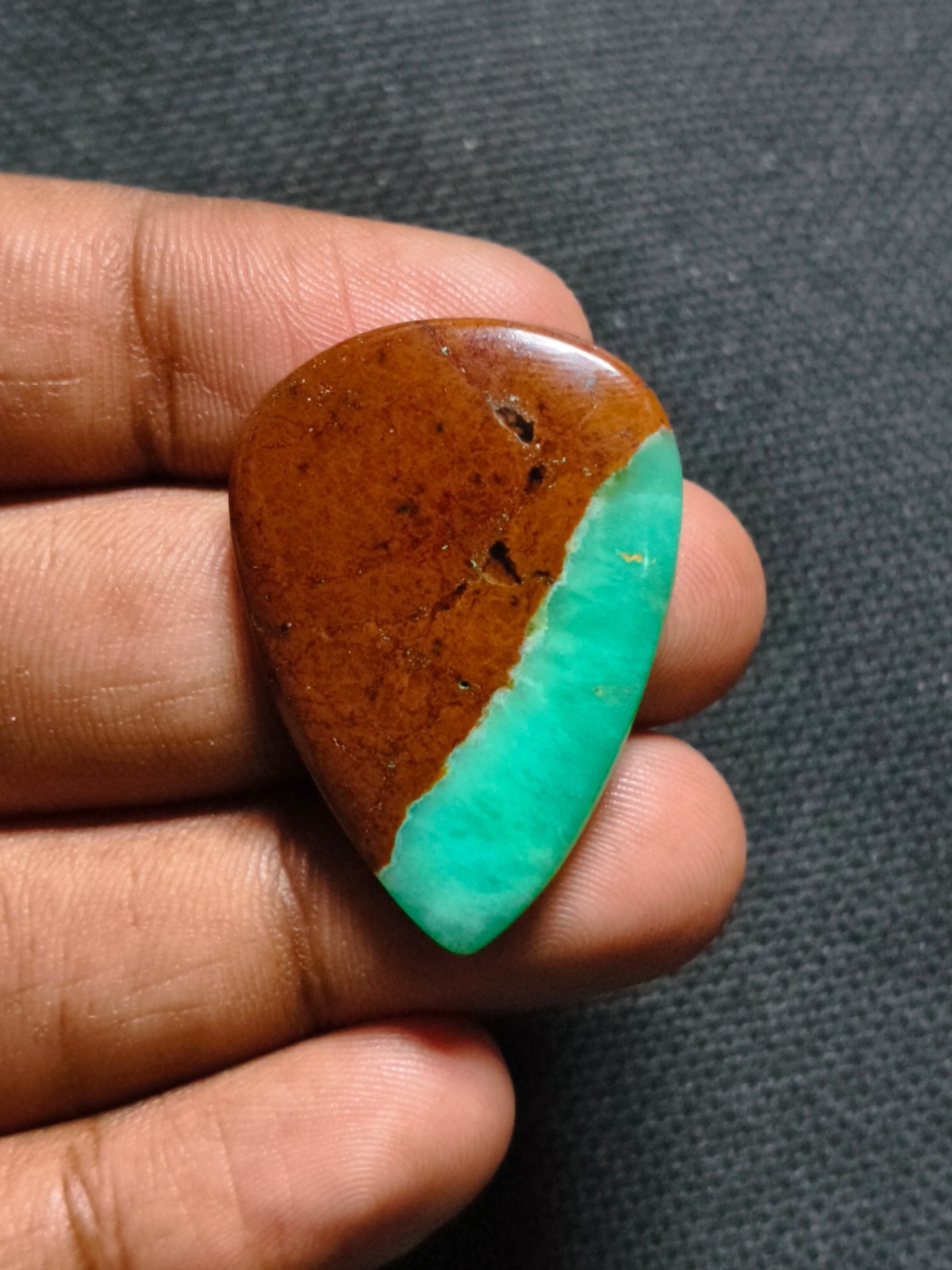 Natural Green Bio Chrysoprase Cabochon Loose Gemstone Jewelry 33 Cts. ME-15085