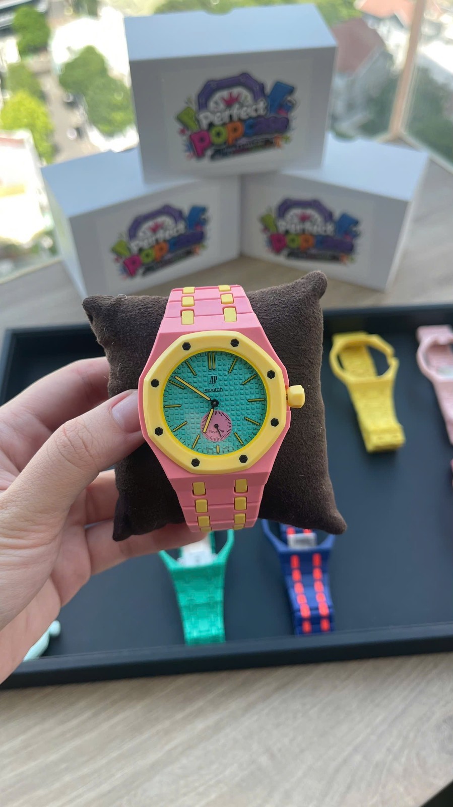 Luxury Custom Perfect Case/Band for AP X Swatch Royal Pop FULL CERAMIC SHIP NOW