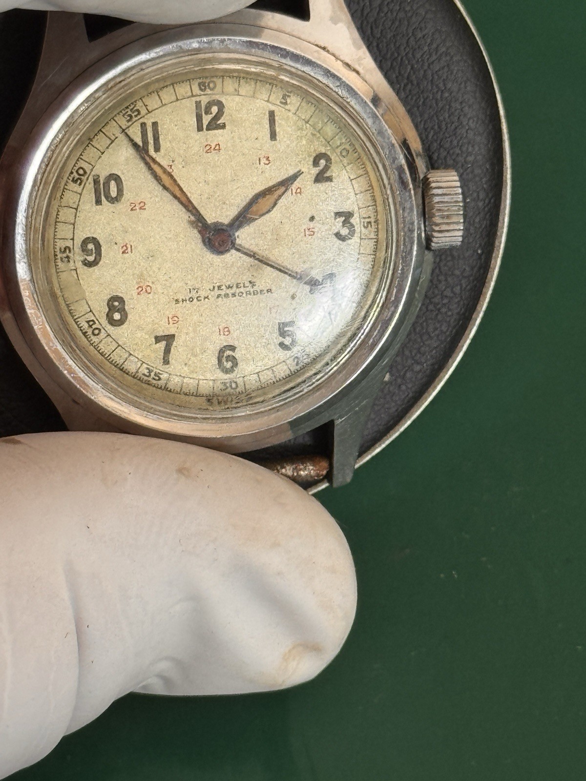 Vintage Timor Military Manual Wind Wrist Watch 30mm