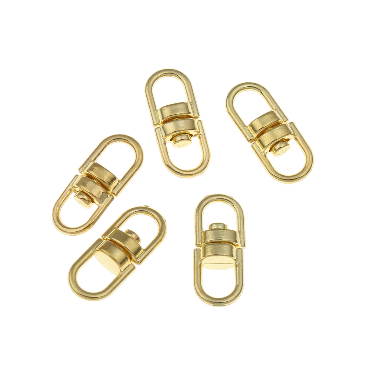 Double Eye Center SWIVEL CONNECTORS for Chain,Key Split Rings 16mm x 7mm 5 Color