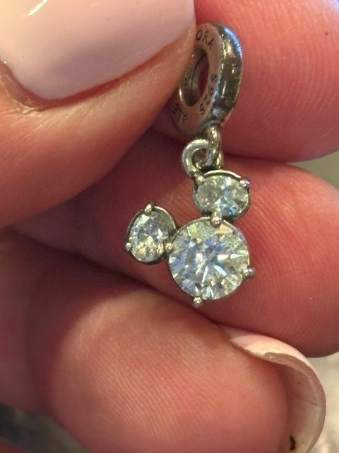 Pandora Disney Mickey Mouse Sparkling Head Silhouette Charm Sterling silver