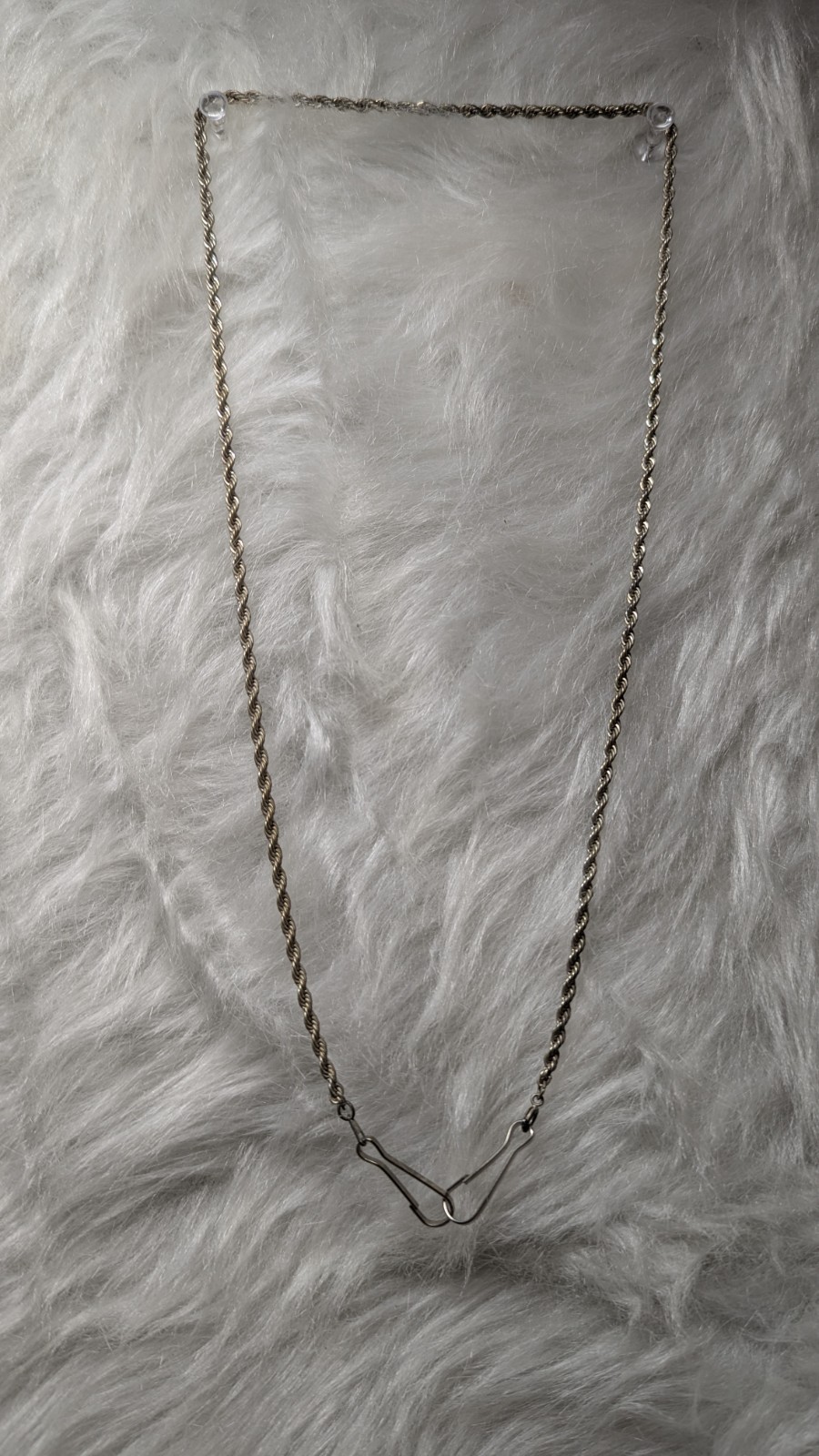 Victorian Style Watch Fob Chain 23″ Long Twisted Chain Not Signed But Real Nice