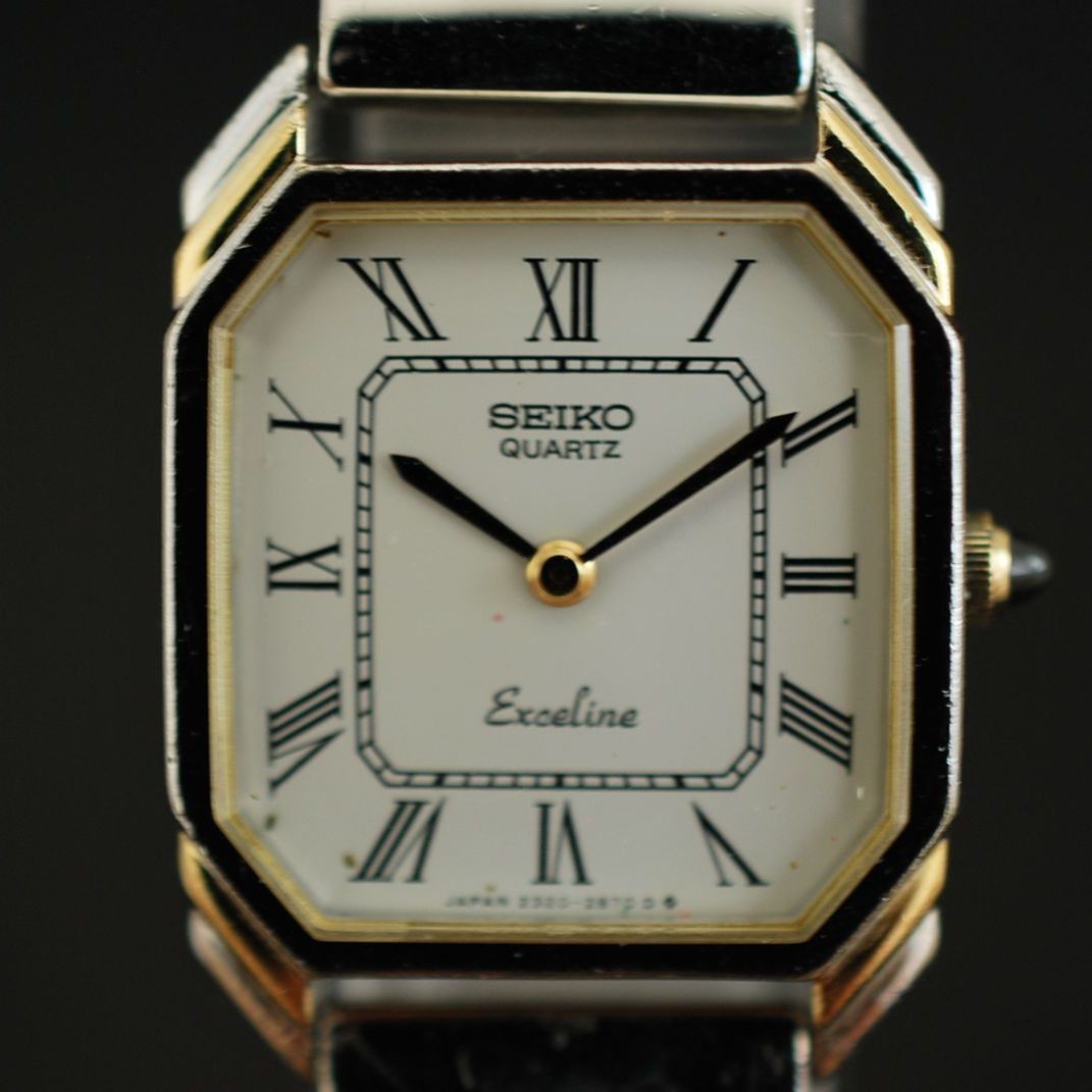 264 item New battery Vintage Seiko Exceline Gold Roman Ladies Wristwatch Dress
