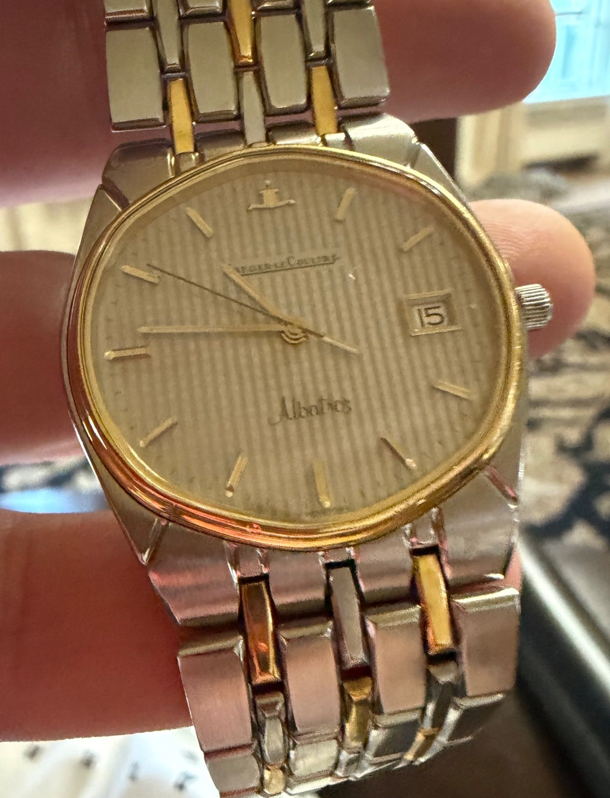 Jaeger-Le-Coultre Albatros Watch Sapphire Crystal Gold Bezel… ENDING SOON