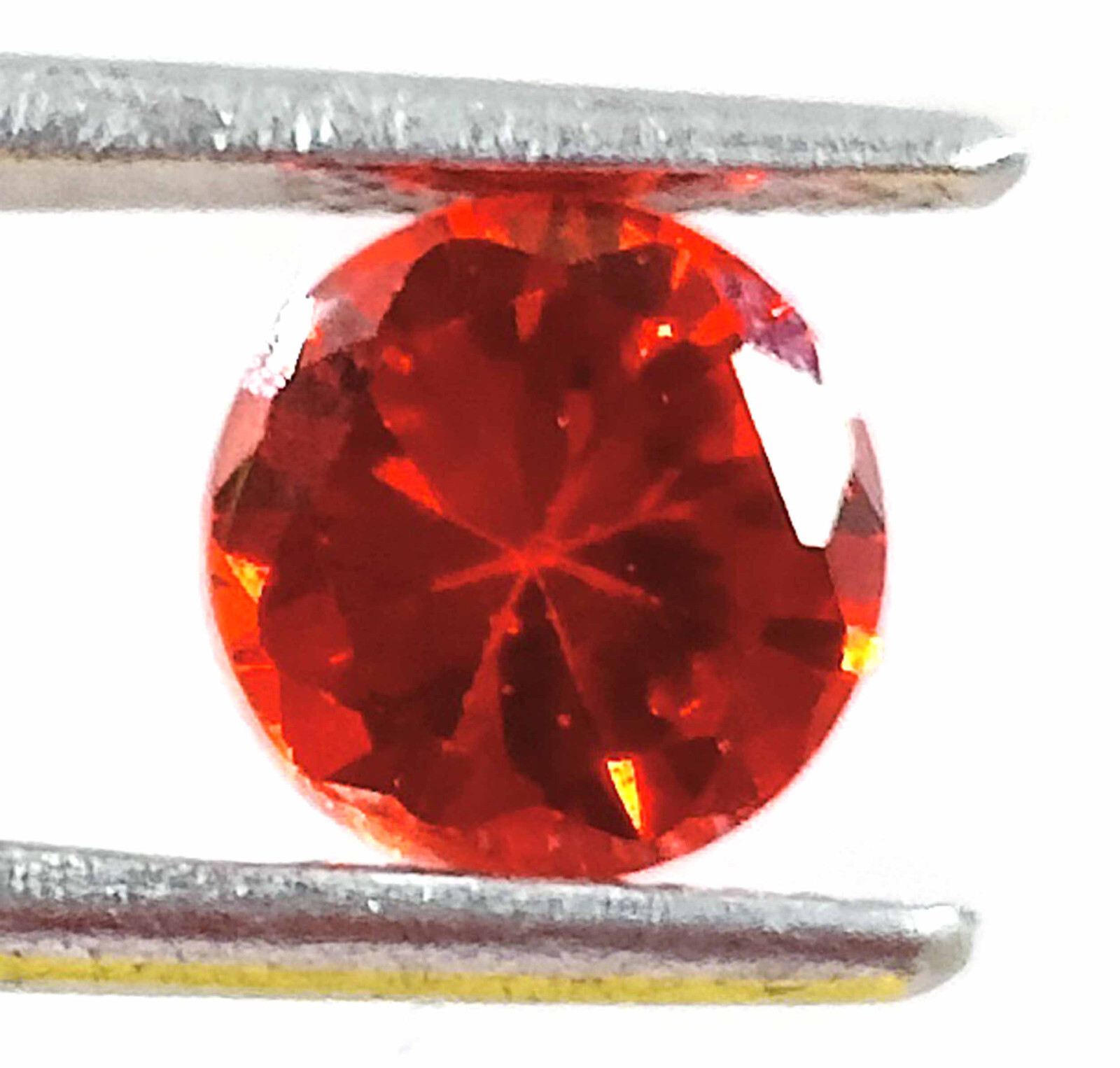Splendid Stone Round Cut 4.55 Ct Natural Orange Sapphire Ceylon Gemstone Ak