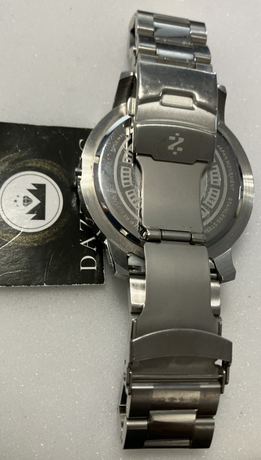 Izod Eagle XL IZS5 Steel Men’s Watch PreOwned For Parts Or Repair No Stem/Crown