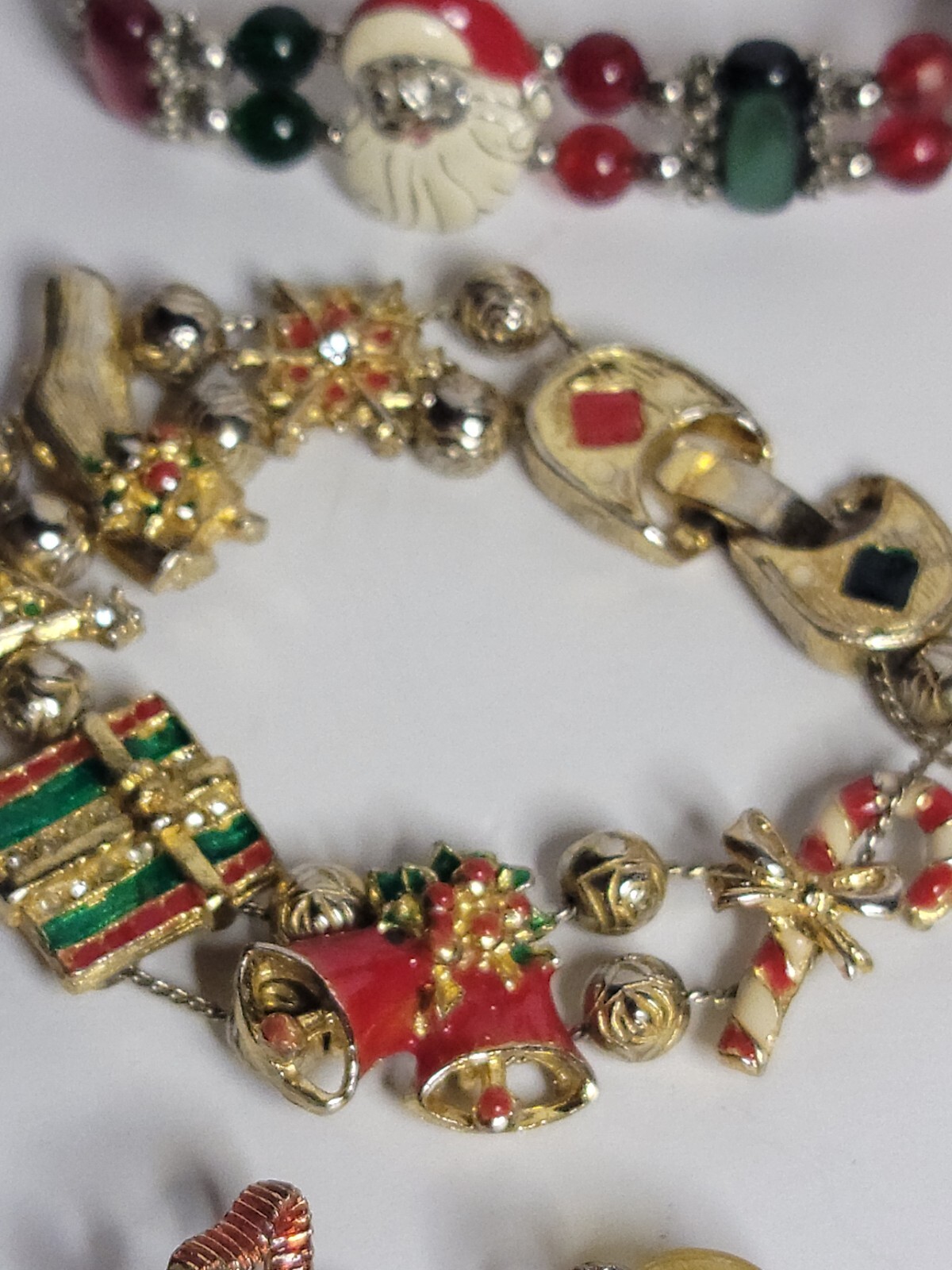 Christmas Jewelry Collection, Earrings, Brooches, Bracelets, Reindeer Necklace