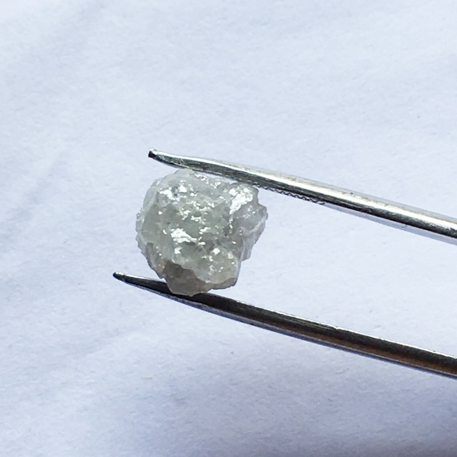 3.47Ct Natural White Gray Raw Diamond Loose Rough diamond I3 Clarity 8.86mm X69