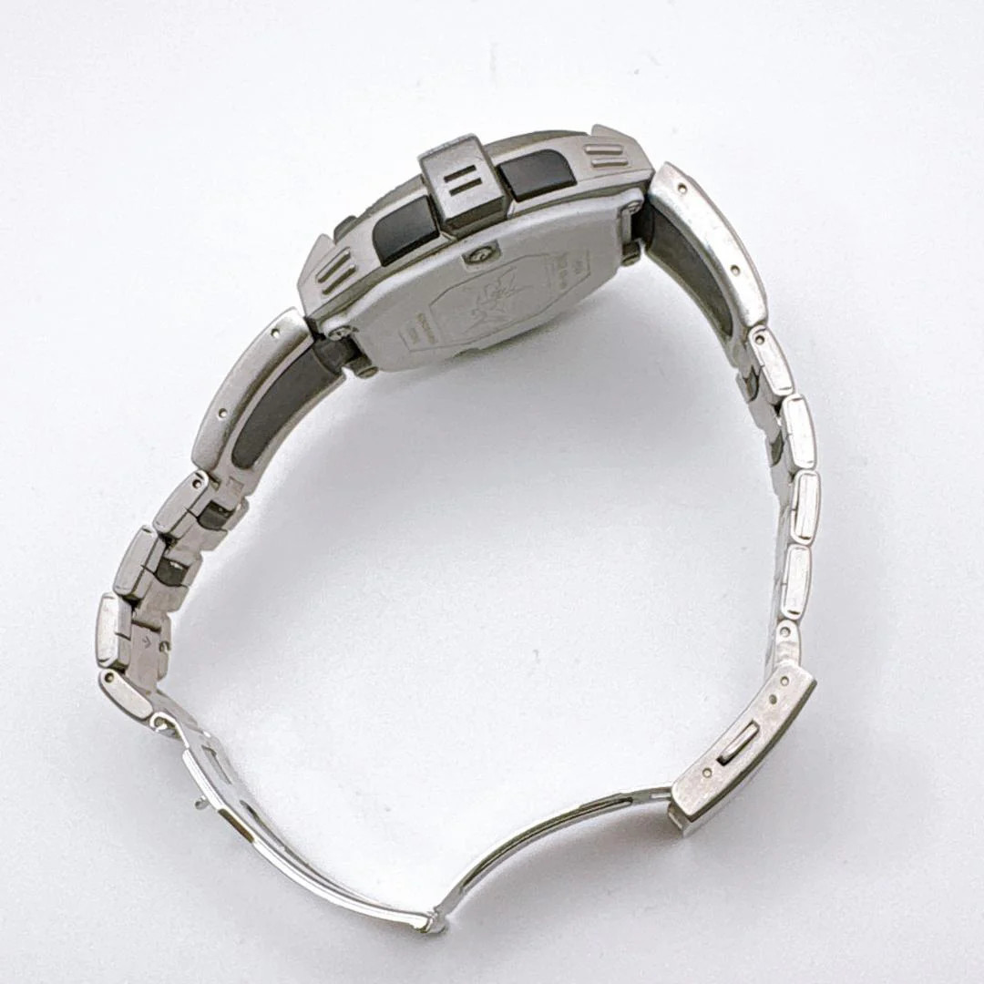 Casio Vivcel Vcl-100 Module 1555 Digital Silver-Toned Watch
