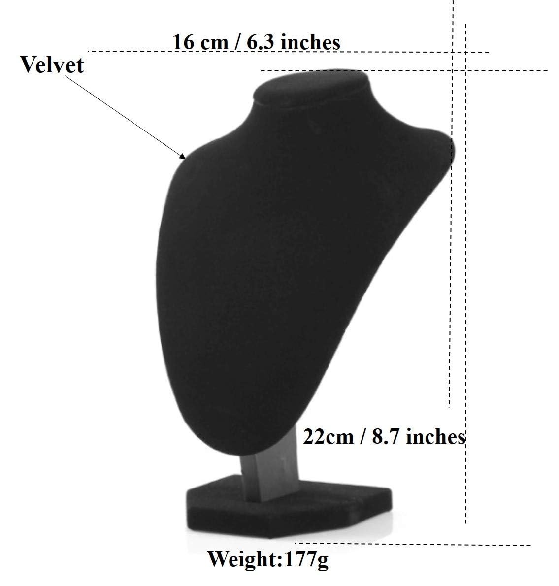 Comelyjewel 8.7 inches (H) x 6.3 (W) x 4.3 (D), Black Velvet