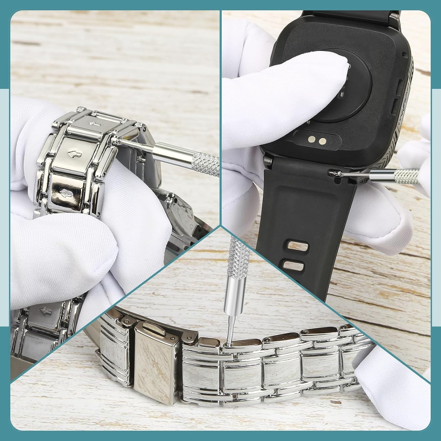 Compact Watch Maintenance Kit – Stainless Steel Pry Tool & Case Opener Included
