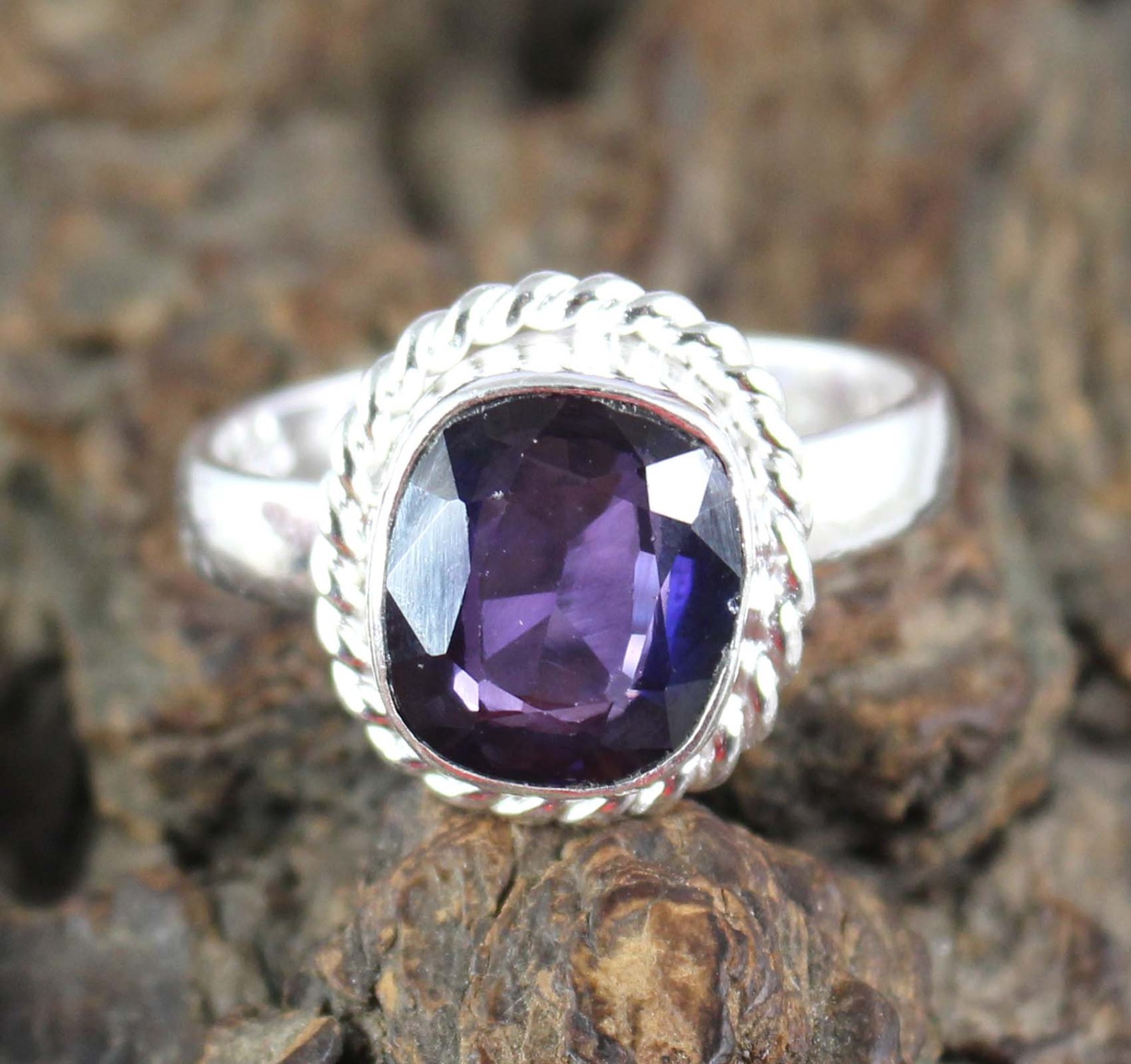 12.25 Ct Natural Boysenberry Sapphire Cushion Gems Certified Ring Memorial Day