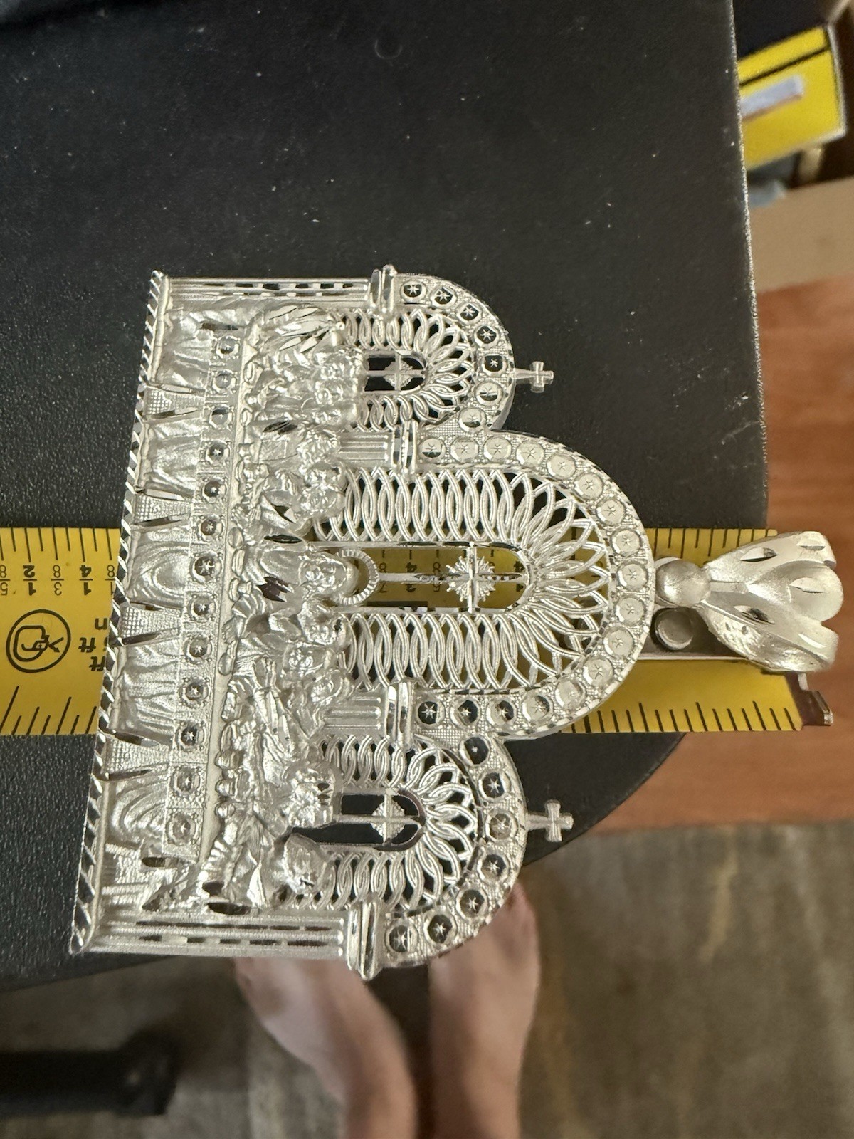 Last Supper Pendant .925 Sterling Silver Big Diamond Cut 40 Grams